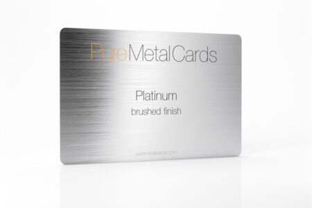 Pure Metal Cards platinum business card