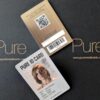 pure-metal-cards-metal-id-badge-image-1 Pure Metal ID card mockup; features metallic card and ID design.