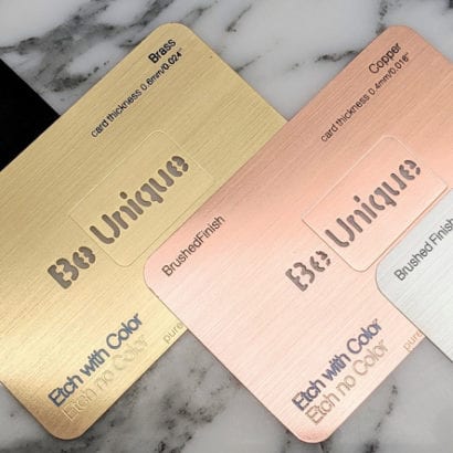 Pure Metal Cards sampler cards