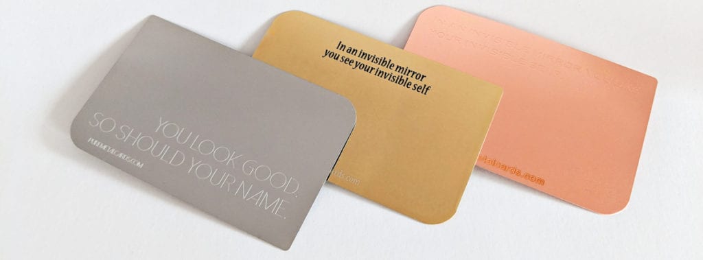 Reflect on your Success with Mirror Metal Cards