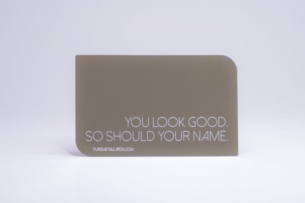 Pure Metal Cards - mirror business card