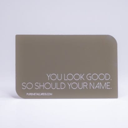 Pure Metal Cards - mirror business card