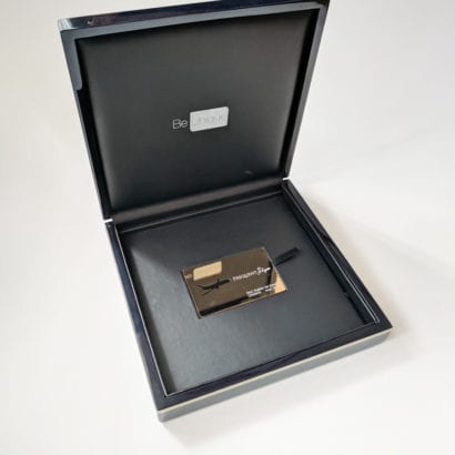 Pure Metal Cards luxury wood card presentation case