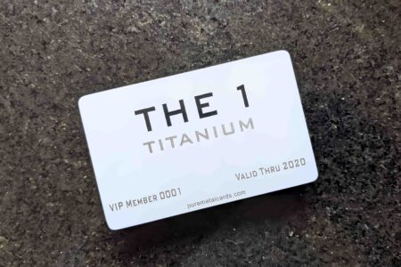 Pure Metal Cards white titanium member card