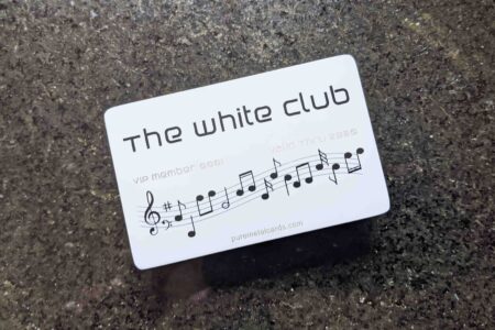 Pure Metal Cards white titanium member card