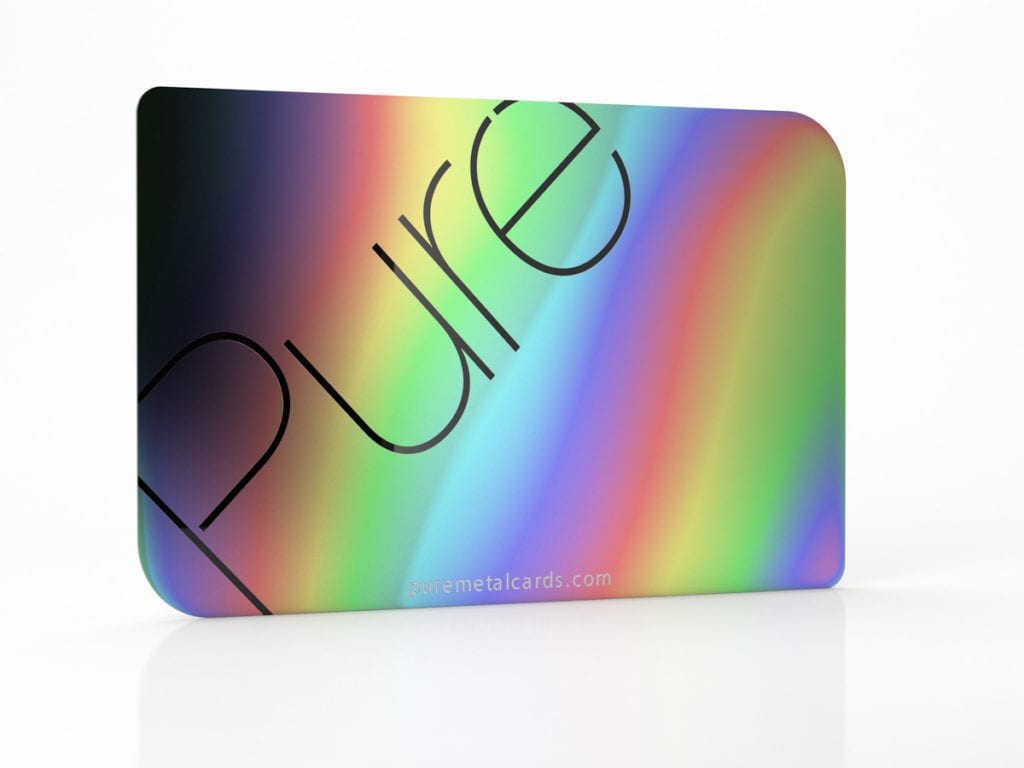 Pure Metal Cards Iridescent metal card