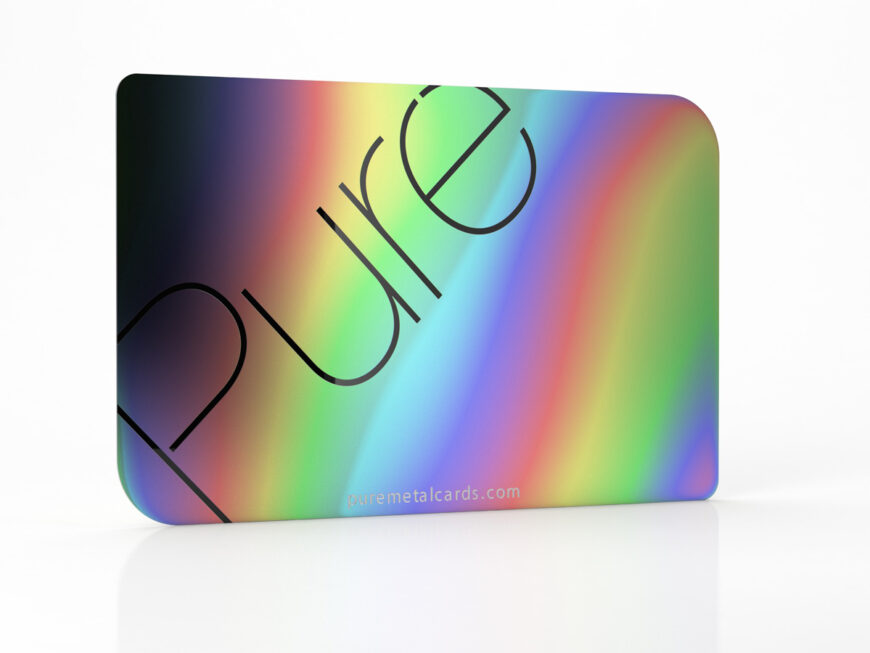 Pure Metal Cards Iridescent metal card