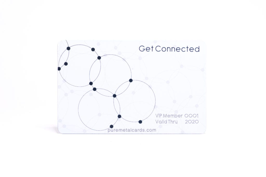 Pure Metal Cards - white titanium member card