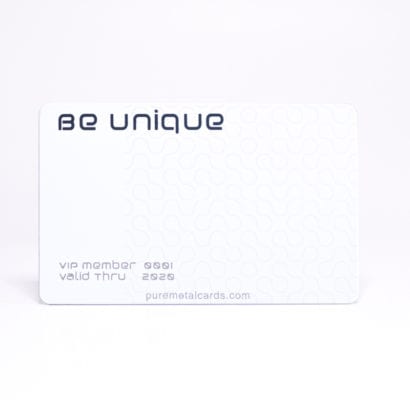 Pure Metal Cards - white titanium member card