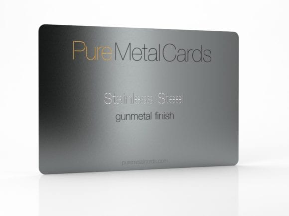 gun metal gray stainless steel business cards stainless steel business cards