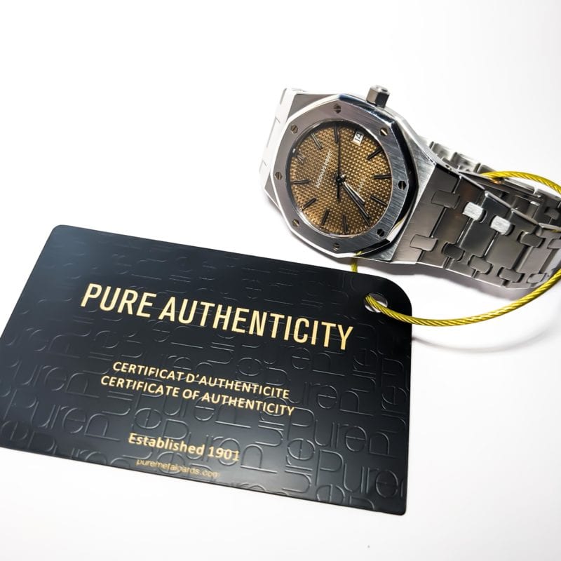 Certificate of Authenticity Cards Pure Metal Cards