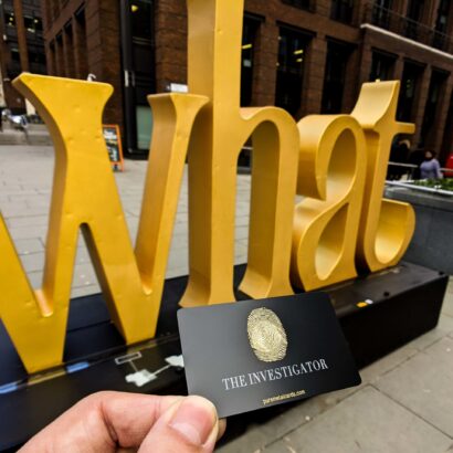 Pure Metal Cards matt black brass metal business card