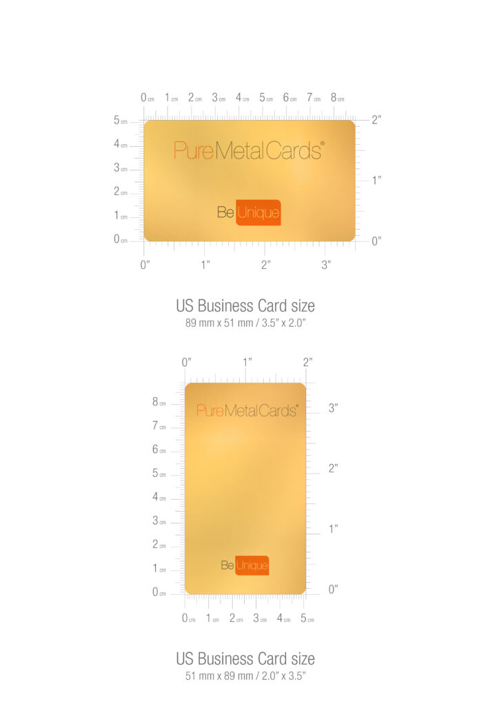 Credit Card vs US Business Card size
