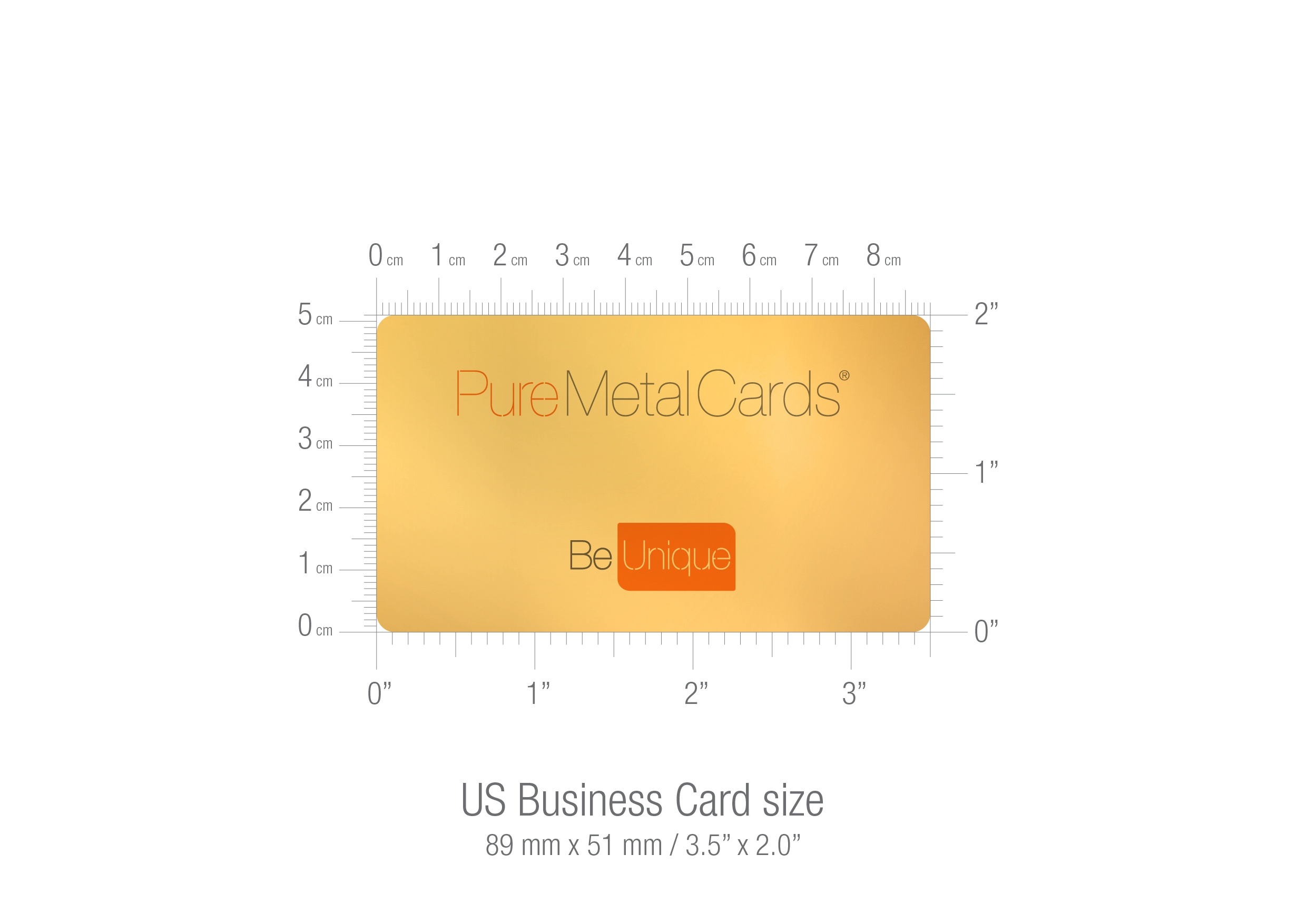 US business card sizing