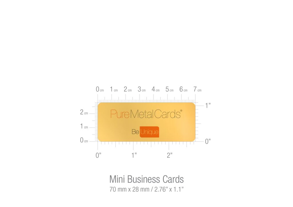 Pure Metal Cards mini business card size