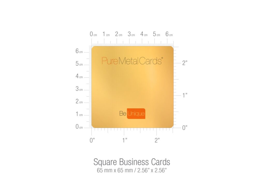 Square Metal Business Cards