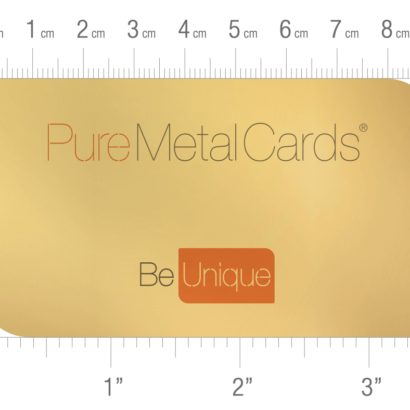 Pure Metal Cards US business card sizing