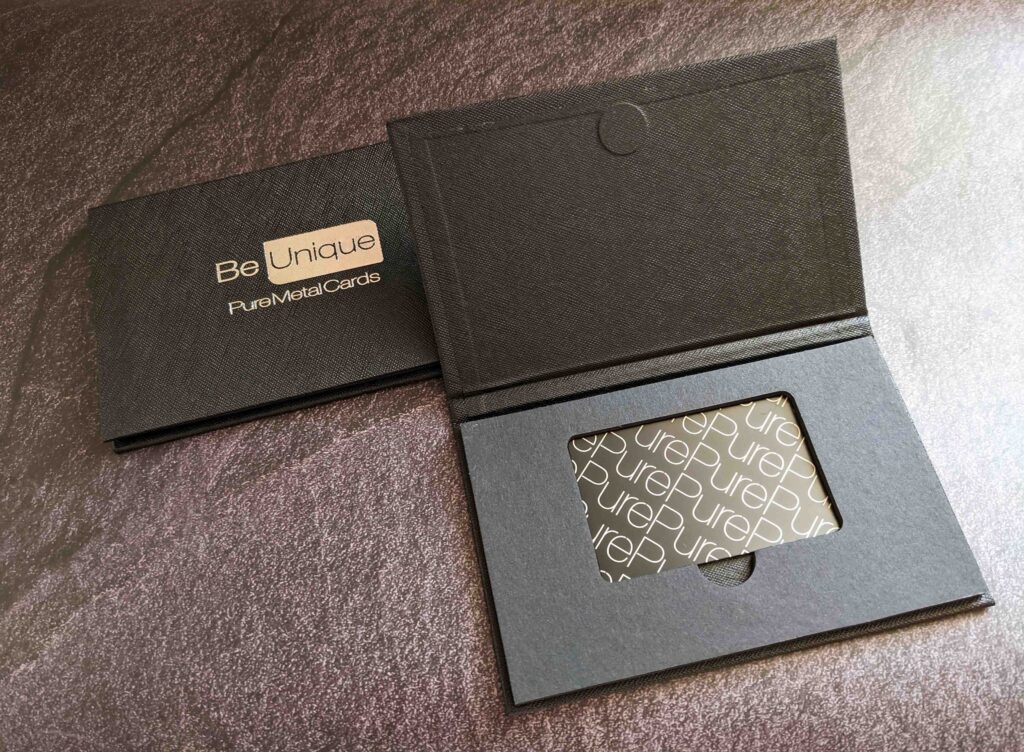 Pure Metal Cards - be unique with a custom single cardholder case
