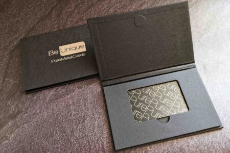 Pure Metal Cards - be unique with a custom single cardholder case