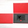 Pure Metal Cards cardboard fold red case