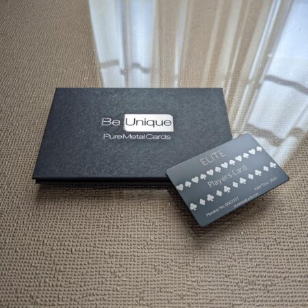 Pure Metal Cards matt black metal member card with cardholder case