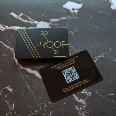 Pure Metal Cards matt black metal NFC / RFID card - proof 21