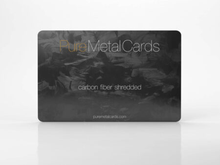 Pure Metal Cards shredded carbon fiber business card Pure Metal Cards shredded carbon fiber business card