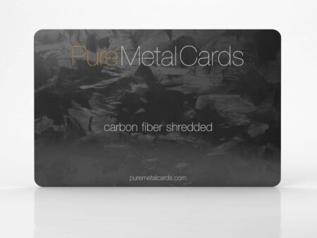 Pure Metal Cards shredded carbon fibre business card Pure Metal Cards shredded carbon fibre business card
