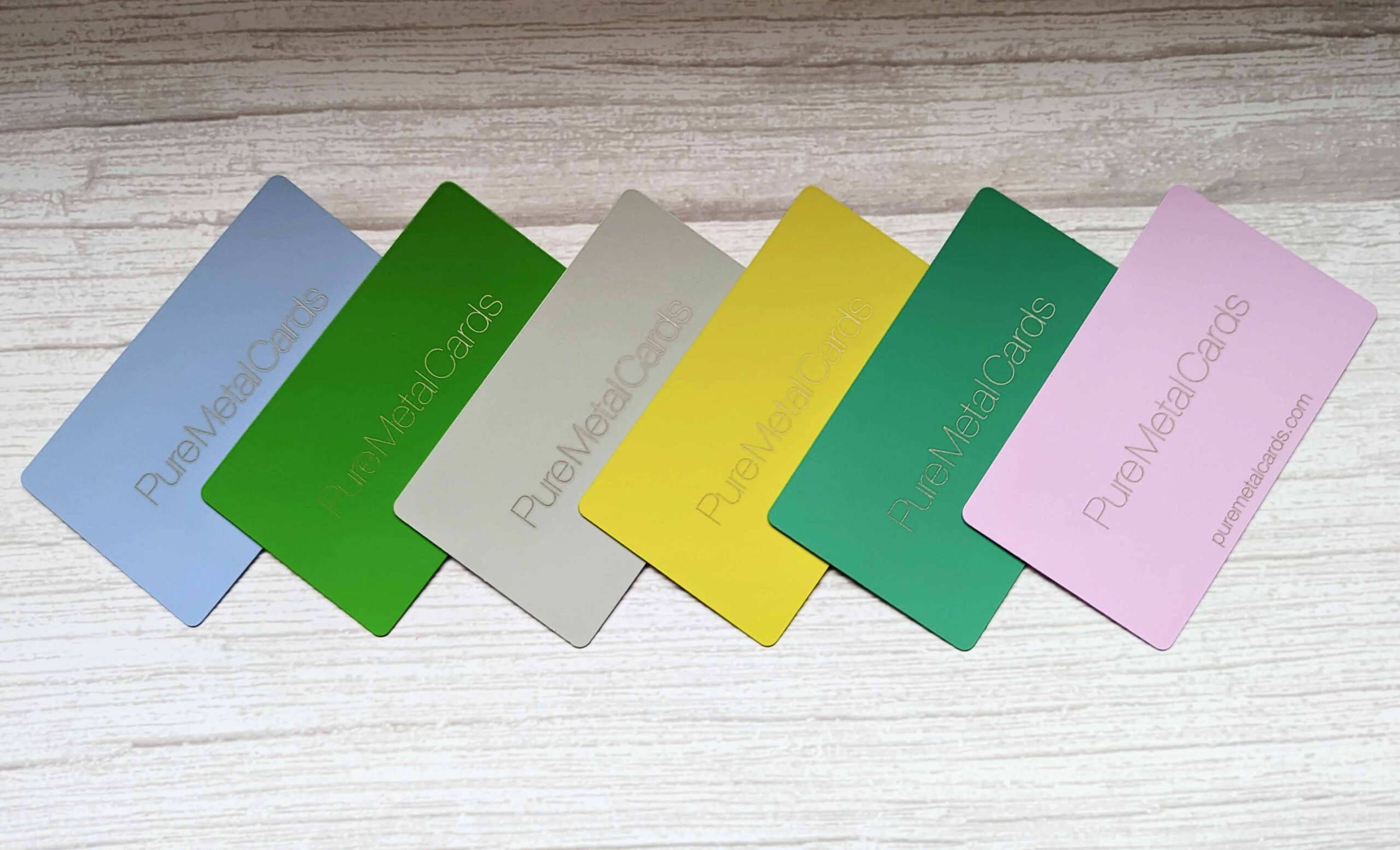 Pure Metal Cards - metal business cards - Pantone color coded