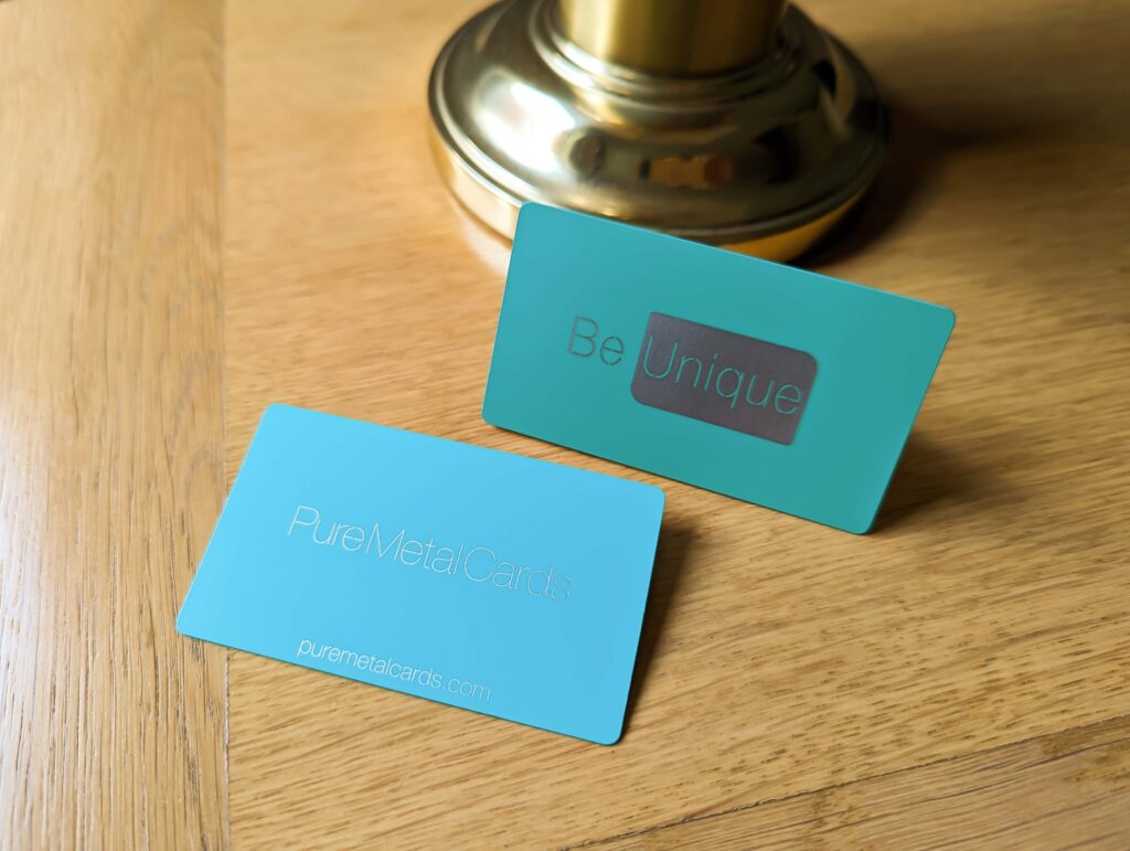 Pure Metal Cards - metal business cards -Pantone color coded