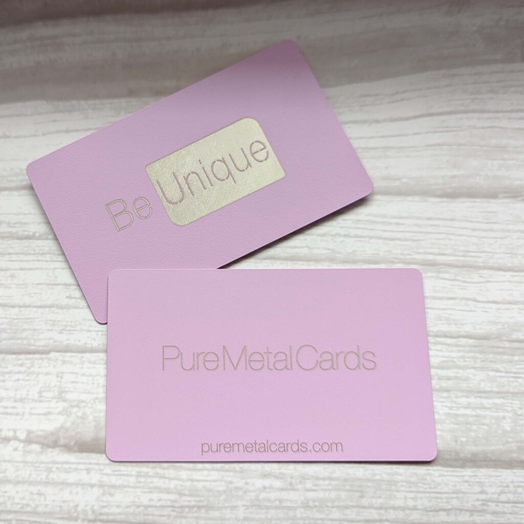 Pure Metal Cards - metal business cards -Pantone color coded