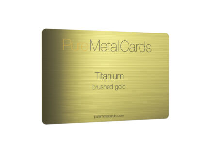 Pure Metal Cards brushed gold titanium Pure Metal Cards brushed gold titanium business card