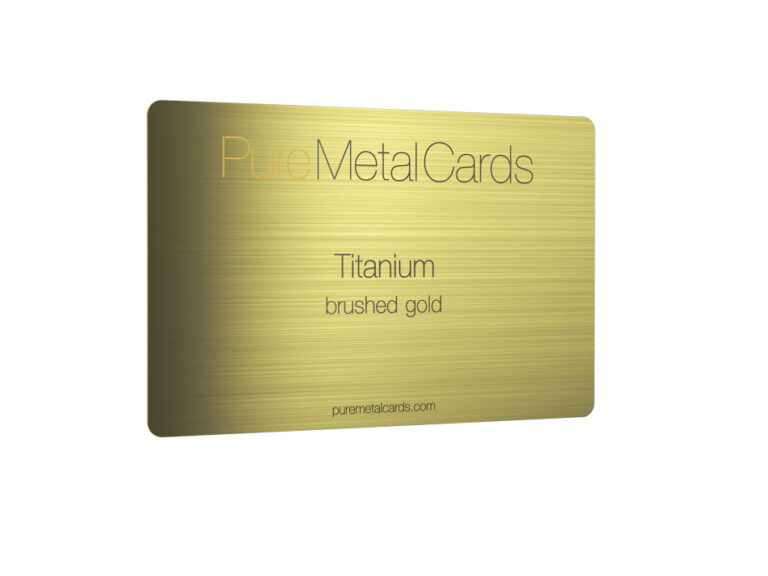Brushed Gold Titanium Business Cards Pure Metal Cards