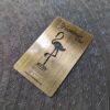 Pure Metal Cards antique brass member card - the flamingo club