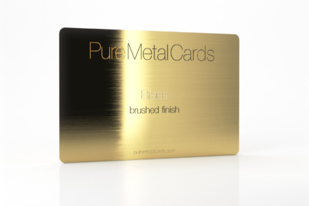 Pure Metal Cards brushed brass business card
