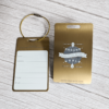 Pure Metal Cards - brushed gold titanium metal luggage tag