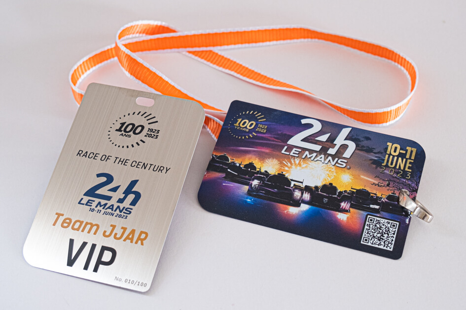 Pure Metal Cards - brushed stainless steel VIP invite cards le mans
