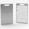 Pure Metal Cards - brushed stainless steel - metal luggage tag