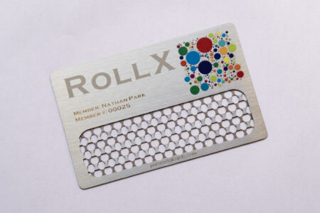 Pure Metal Cards - stainless steel - metal grinder card Pure Metal Cards - stainless steel - metal grinder card on white background