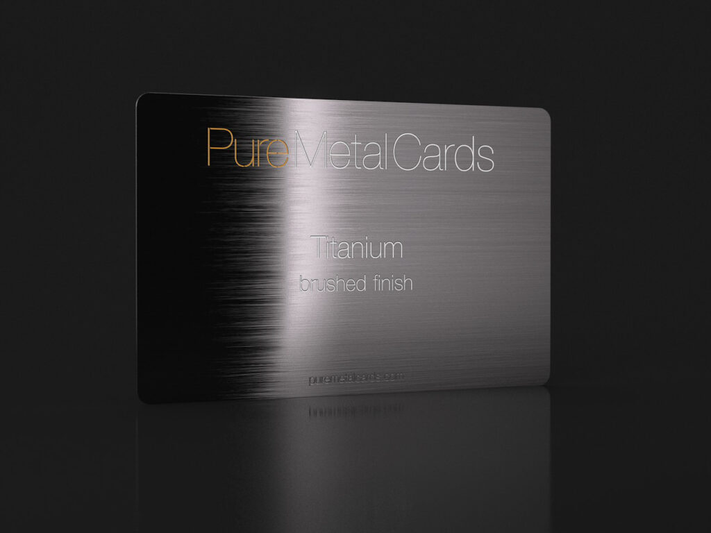 Pure Metal Cards brushed titanium card