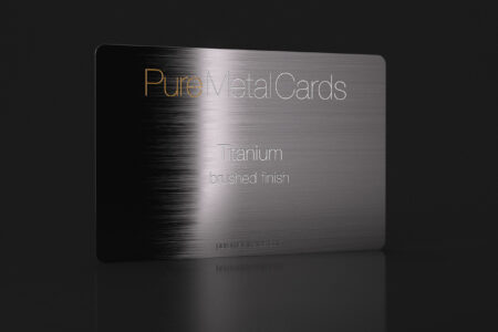 Pure Metal Cards brushed titanium card