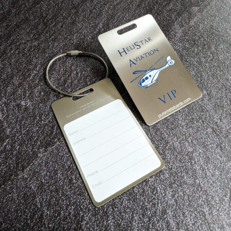 Pure Metal Cards - brushed titanium metal luggage tag - VIP 10 Pure Metal Cards - brushed titanium metal luggage tag - VIP tags