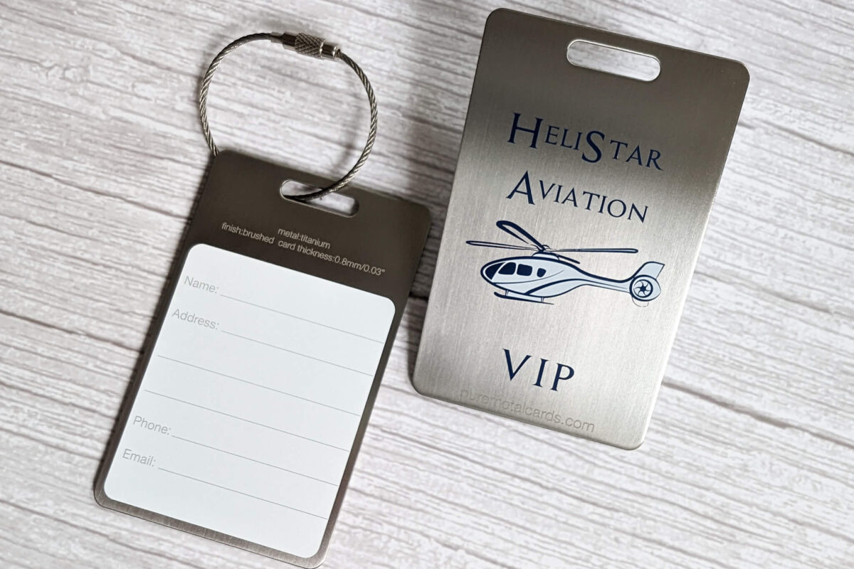 Luxury Brushed Copper Metal Luggage Tags: Sleek and Professional