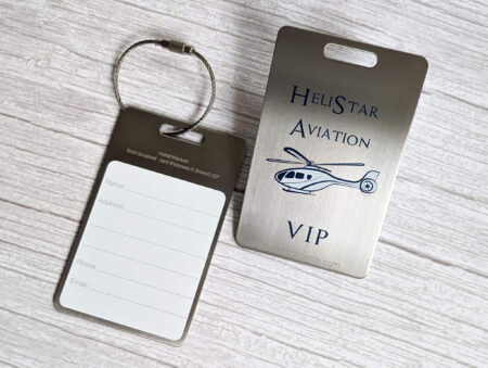 Pure Metal Cards - brushed titanium metal luggage tag - VIP Pure Metal Cards - brushed titanium metal luggage tag - VIP
