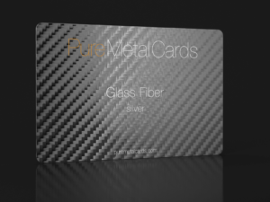 Pure Metal Cards - carbon silver fiber business card