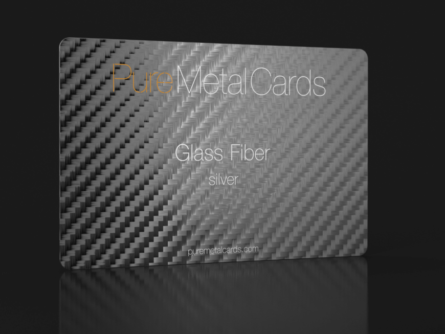 Pure Metal Cards - carbon silver fiber business card