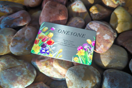 Pure Metal Cards - color metal business card - one5one card 2