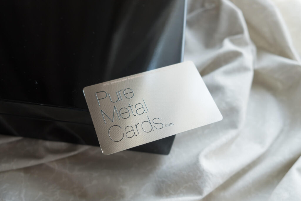 Pure Metal Cards - contour stainless steel business card