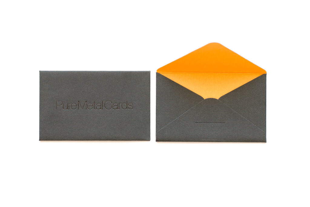 Pure Metal Cards - custom made packaging design - luxury card envelop
