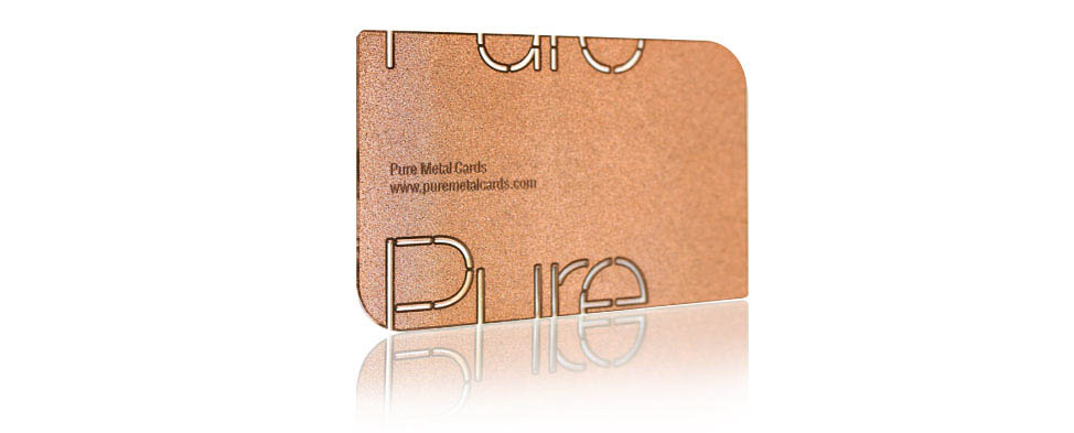 Pure Metal Cards copper frosted card